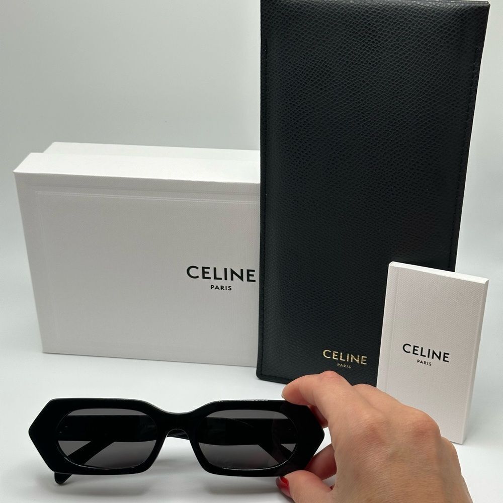 CELINE Sunglasses CL40243I 5101A Black Dark Grey Women NEW - Picture 11 of 14